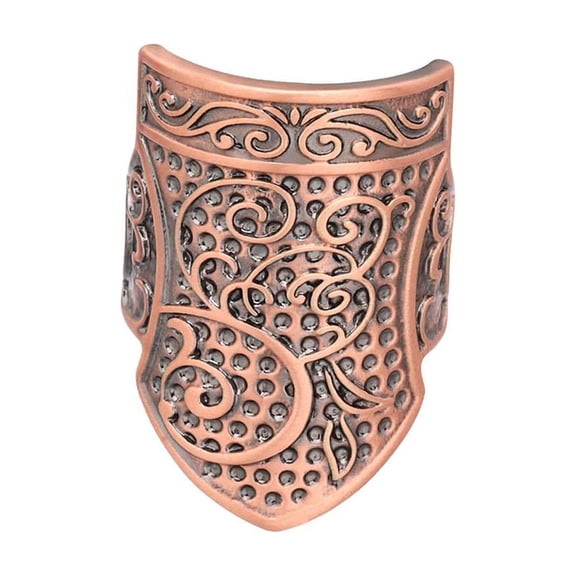 HOMYL Sewing Thimble Finger Protector Antique Finger Protection Ring Open Nail Thimble Red Bronze