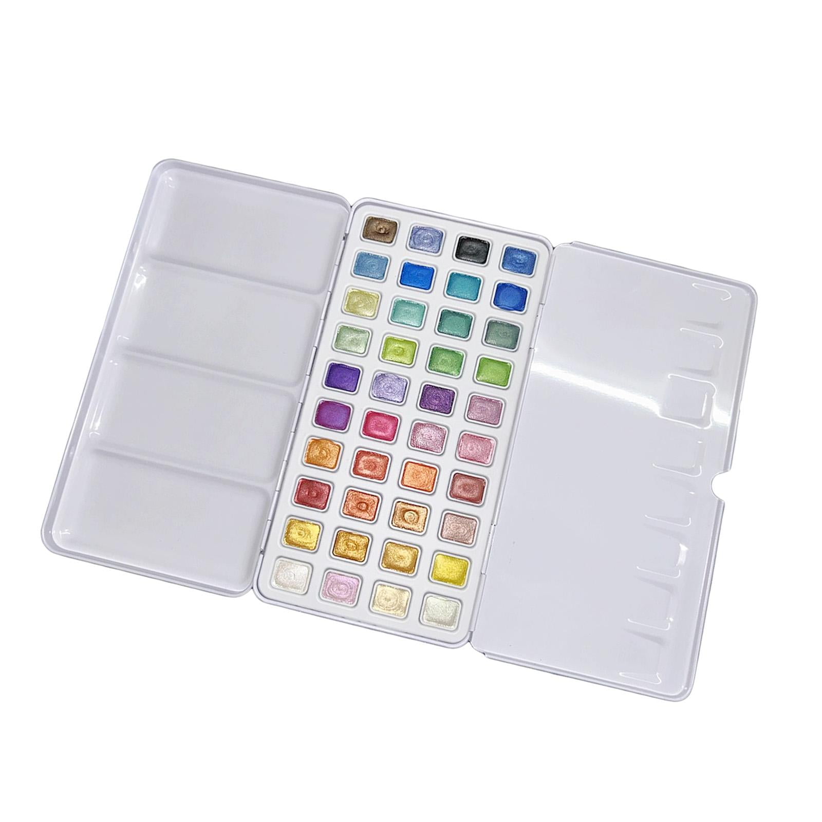 HOMYL Solid Watercolor Paint Set with 40 Bright Colors in Portable Box for Artists 1ml