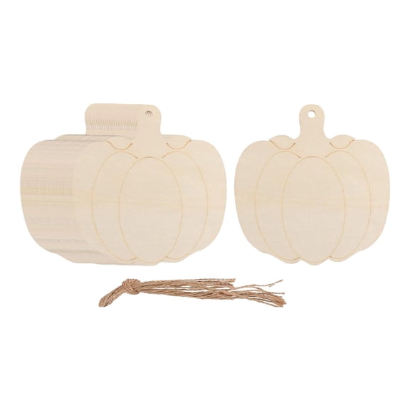 HOMYL Unfinished Pumpkin Cutouts 30 Pieces Blank Crafts for Party Autumn Halloween