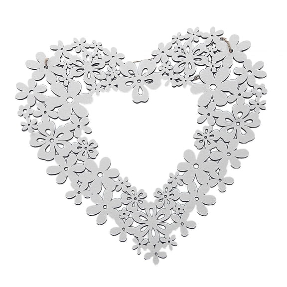 HOMYL Valentine's Day Wreath Heart Shaped Love Romantic Valentines Day Gifts for Front S White