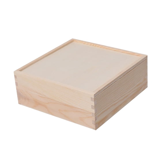 HOMYL Wooden Box Gift Box Flower Box Rustic Unfinished Container Wedding Candy Box for 20x20x8cm
