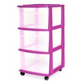 thumbnail image 1 of HOMZ 3-Drawer Cart Organizer with Removable Wheels, Medium, Purple Frame, 1 of 10