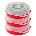 thumbnail image 1 of HOMZ 3-Pack 24" Seasonal Holiday Clear Plastic Wreath & Garland Storage Containers, Red, 1 of 9