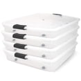 thumbnail image 1 of HOMZ 56-Quart Clear Underbed Storage Container with Lid and Wheels, 4 Pack, 1 of 9