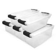 thumbnail image 1 of HOMZ 7.5-Quart Plastic Storage Bins with Latching Lids, Clear/Gray, 5 Pack, 1 of 10