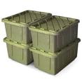 thumbnail image 1 of HOMZ Durabilt 27 Gallon Heavy-Duty Storage Tote with Snap Fit Lid (4 Pack), 1 of 10