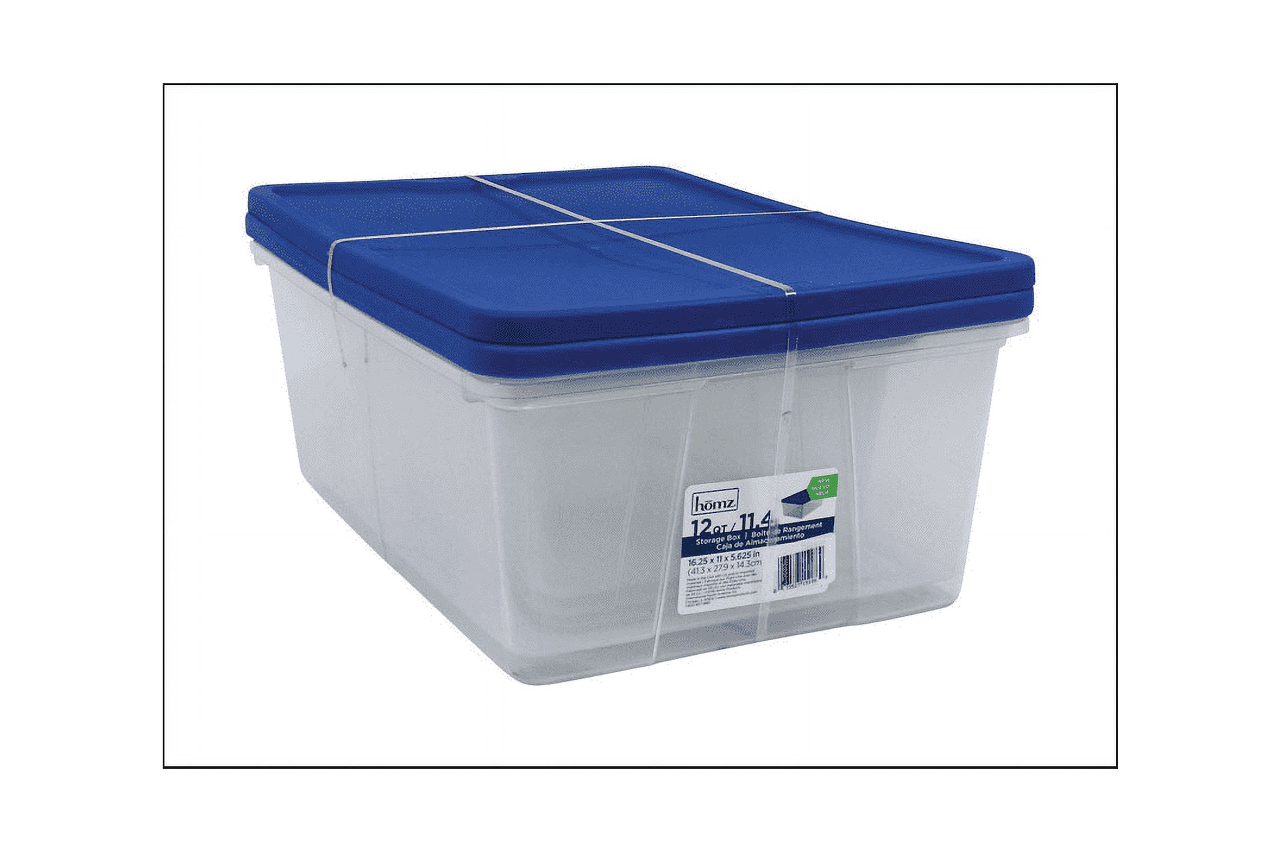 HOMZ Storage Tote 7 in. H x 11 in. W 6 and 12 qt.