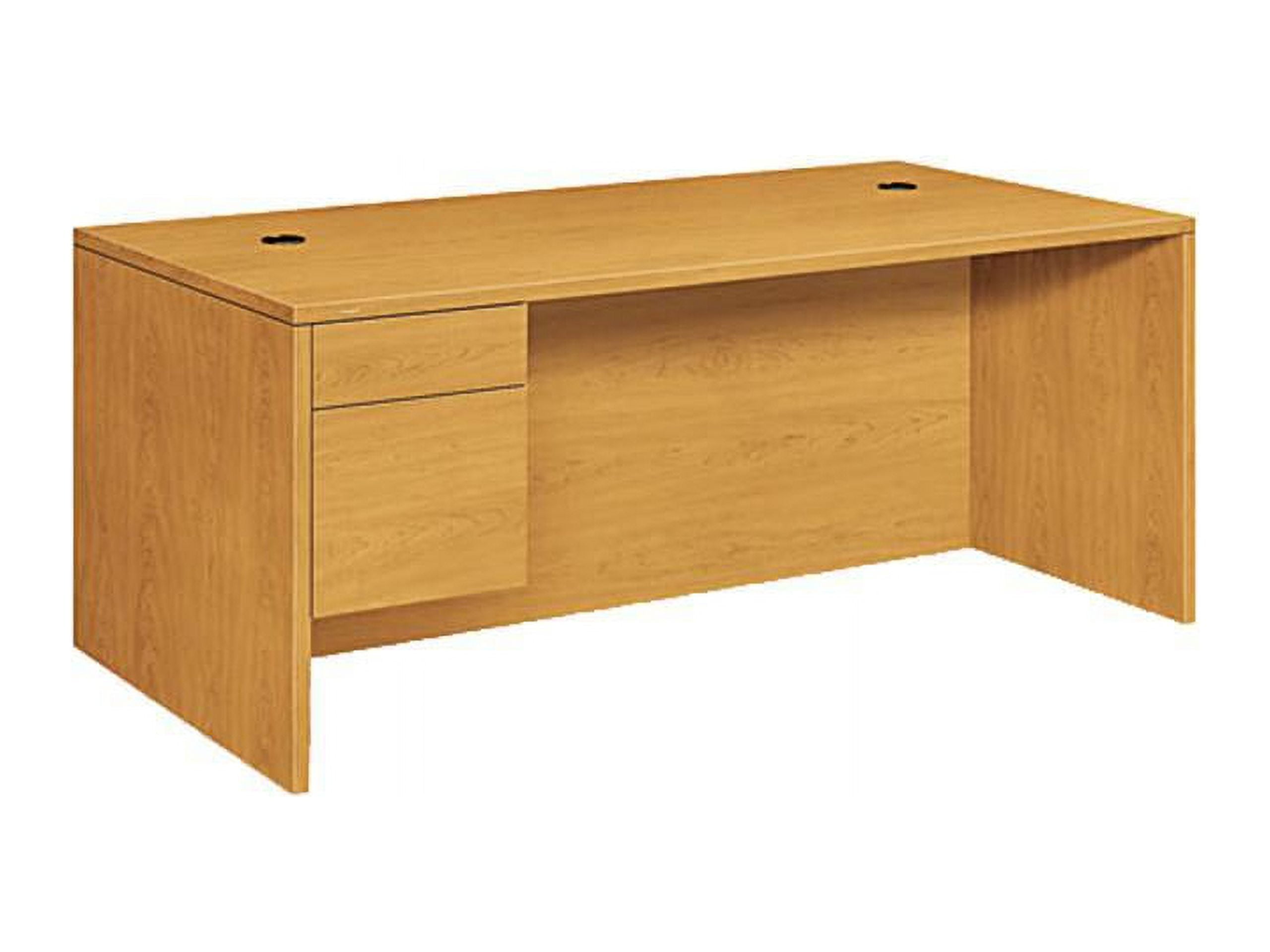 Harvest Brown 72" Executive Desk with Filing Cabinet and Drawers