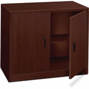 HON 10500 Series Bookcase Cabinet - 2-Drawer 36" x 20" x 29.5" - 2 - 2 Doors - 1 Shelves - Square Edge - Material Wood - Finish Laminate, Mahogany
