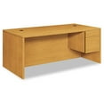 thumbnail image 1 of 10500 Series 72 in. x 36 in. x 29.5 in. L-Workstation Right Pedestal Desk with 3/4 Height Pedestal - Harvest, 1 of 4