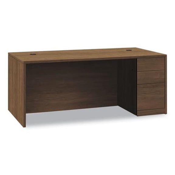 10500 Series 72 in. x 36 in. x 29.5 in. Single Full-Height Pedestal Desk - Pinnacle