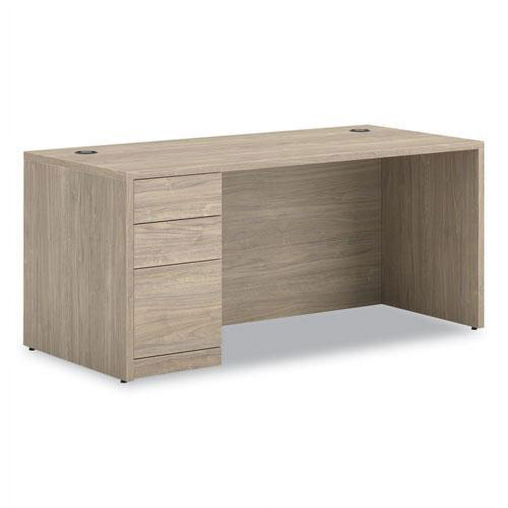 10500 Series Single Pedestal Desk, Left Pedestal: Box/Box/File, 66