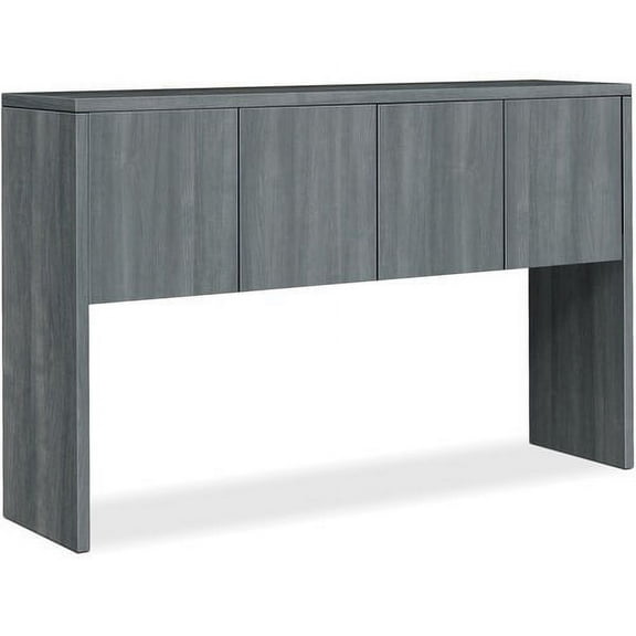 HON 10500 Series Stack-On Hutch 4 Doors 60" x 14.6" x 37.1" - Drawer(s)4 Door(s) - Square Edge - Material: Thermofused Laminate (TFL), Wood - Finish: Sterling Ash Laminate