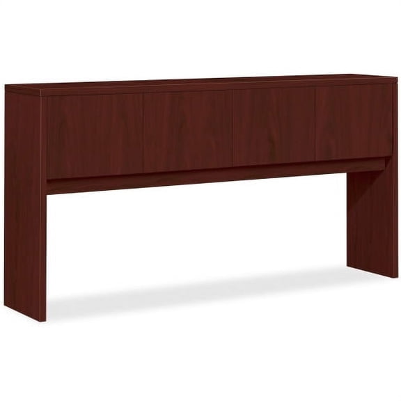 HON 10500 Series Stack-On Hutch 4 Doors 72" x 14.6" x 37.1" - Square Edge - Material: Wood - Finish: Laminate, Mahogany