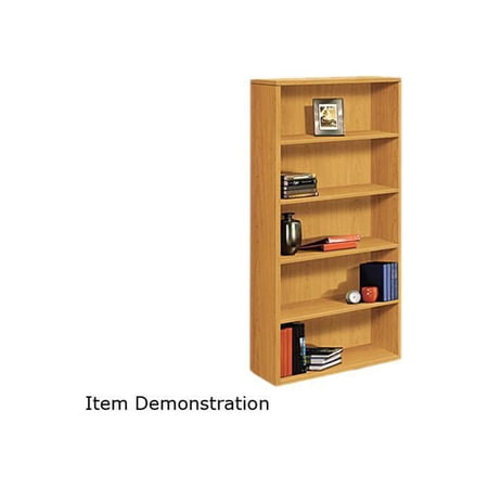 HON 105535CC 10500 Series Bookcase, 5 Shelves, 36w x 13-1/8d x 71h, Harvest