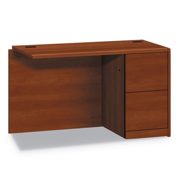 HON 10700 Series Full Right Pedestal Return, 48w x 24d x 29.5h, Cognac