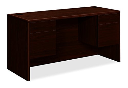 HON 10765NN 10700 Kneespace Credenza, 3/4 Height Pedestals, 60w x 24d x 29-1/2h, Mahogany