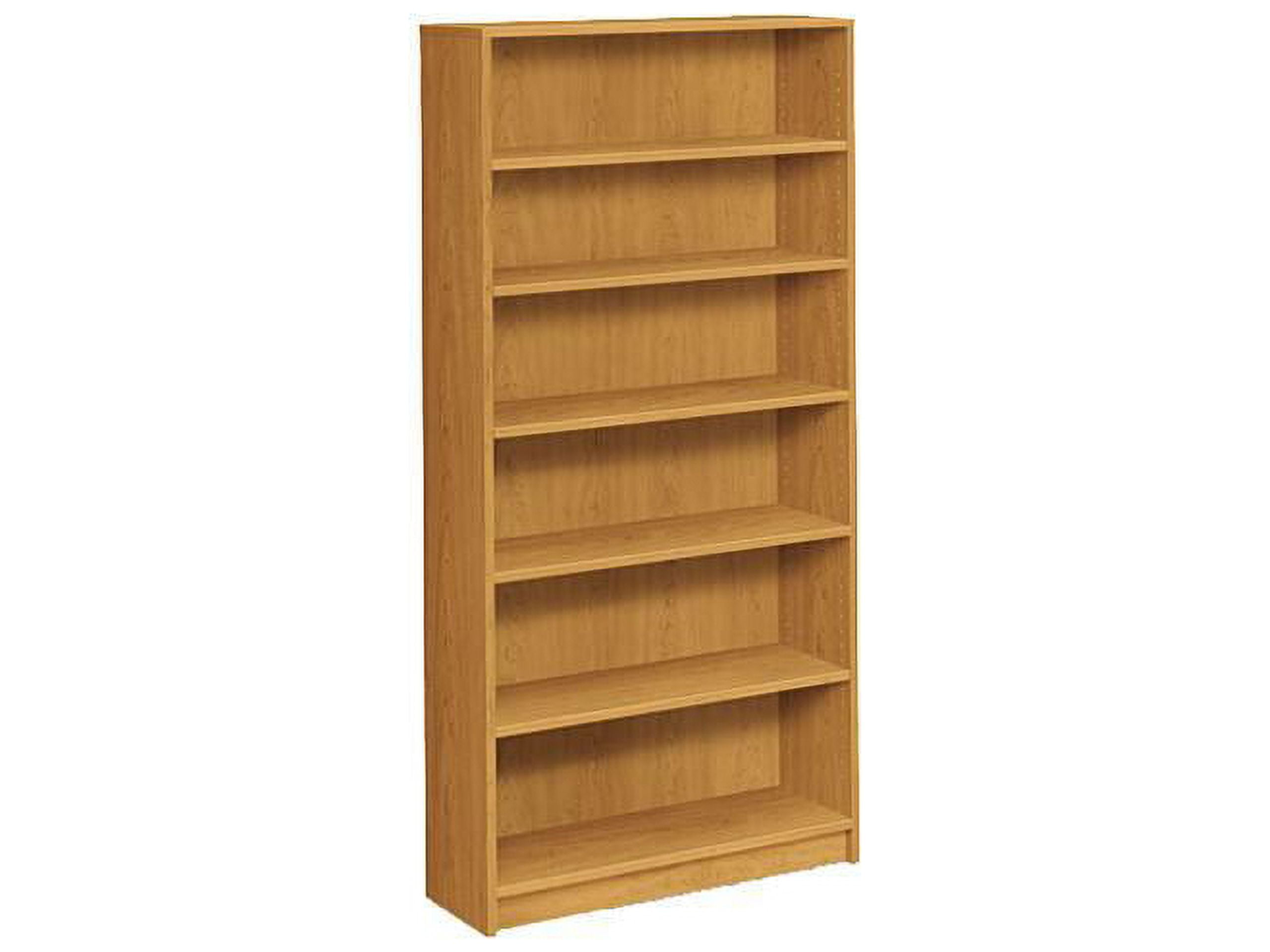 Harvest Oak Adjustable 6-Shelf Standard Bookcase
