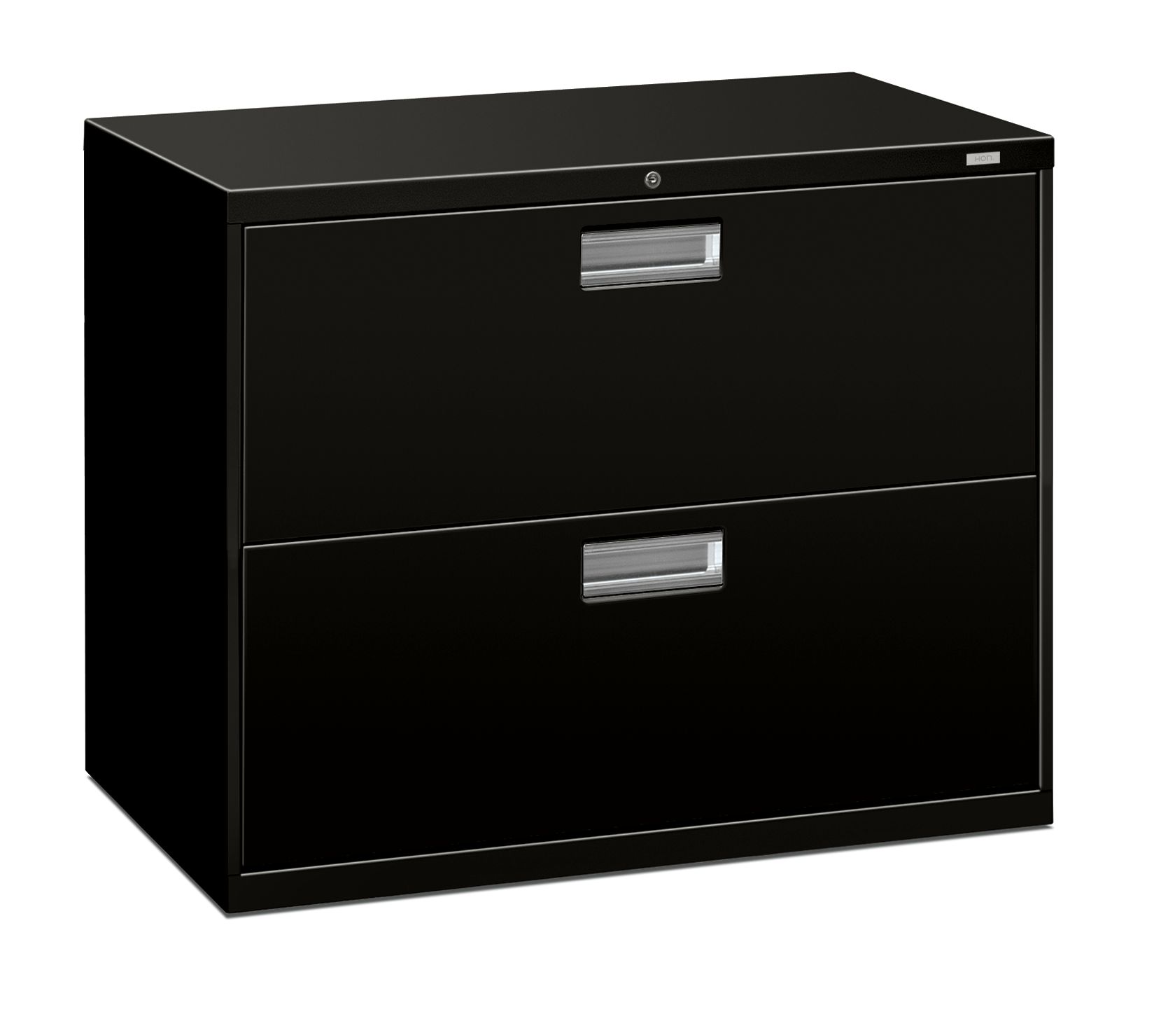 HON 2-Drawer Filing Cabinet - 600 Series Lateral Legal or Letter File Cabinet, Black (H682) - image 1 of 2