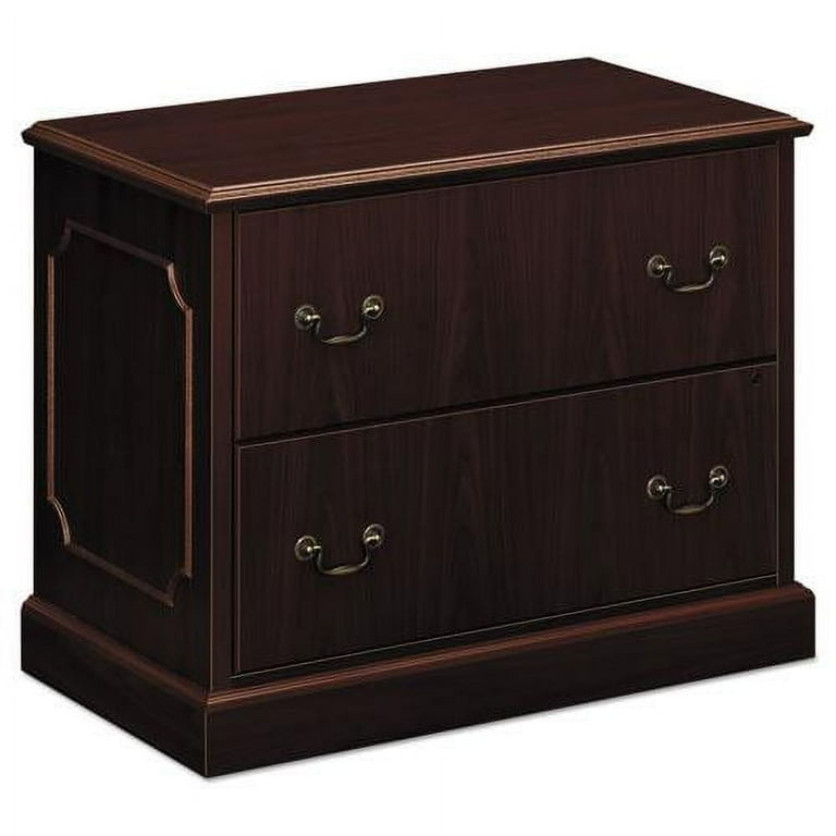 94000 Series Lateral File, 2 File Drawers, Mahogany, 37.5 94000 Series Lateral File, 2 File Drawers, Mahogany, 37.5