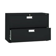 HON 2 Drawers Lateral Lockable Filing Cabinet, Black