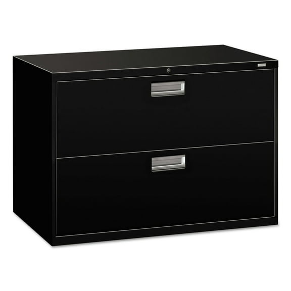 HON 2 Drawers Lateral Lockable Filing Cabinet, Black