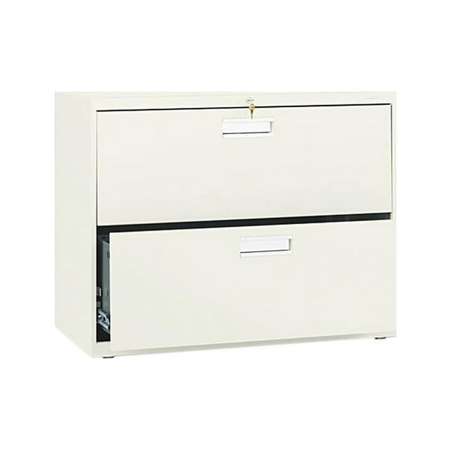 HON 2 Drawers Lateral Lockable Filing Cabinet, Putty