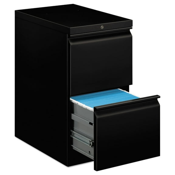 HON 2 Drawers Vertical Lockable Filing Cabinet, Black