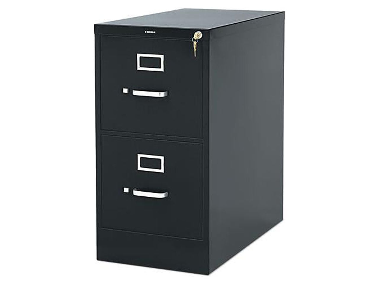 Charcoal Steel Vertical 2-Drawer Lockable Filing Cabinet
