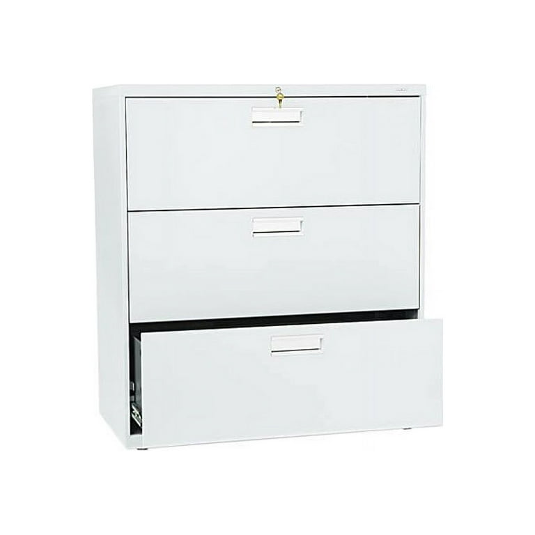 HON 3 Drawers Lateral Lockable Filing Cabinet Gray