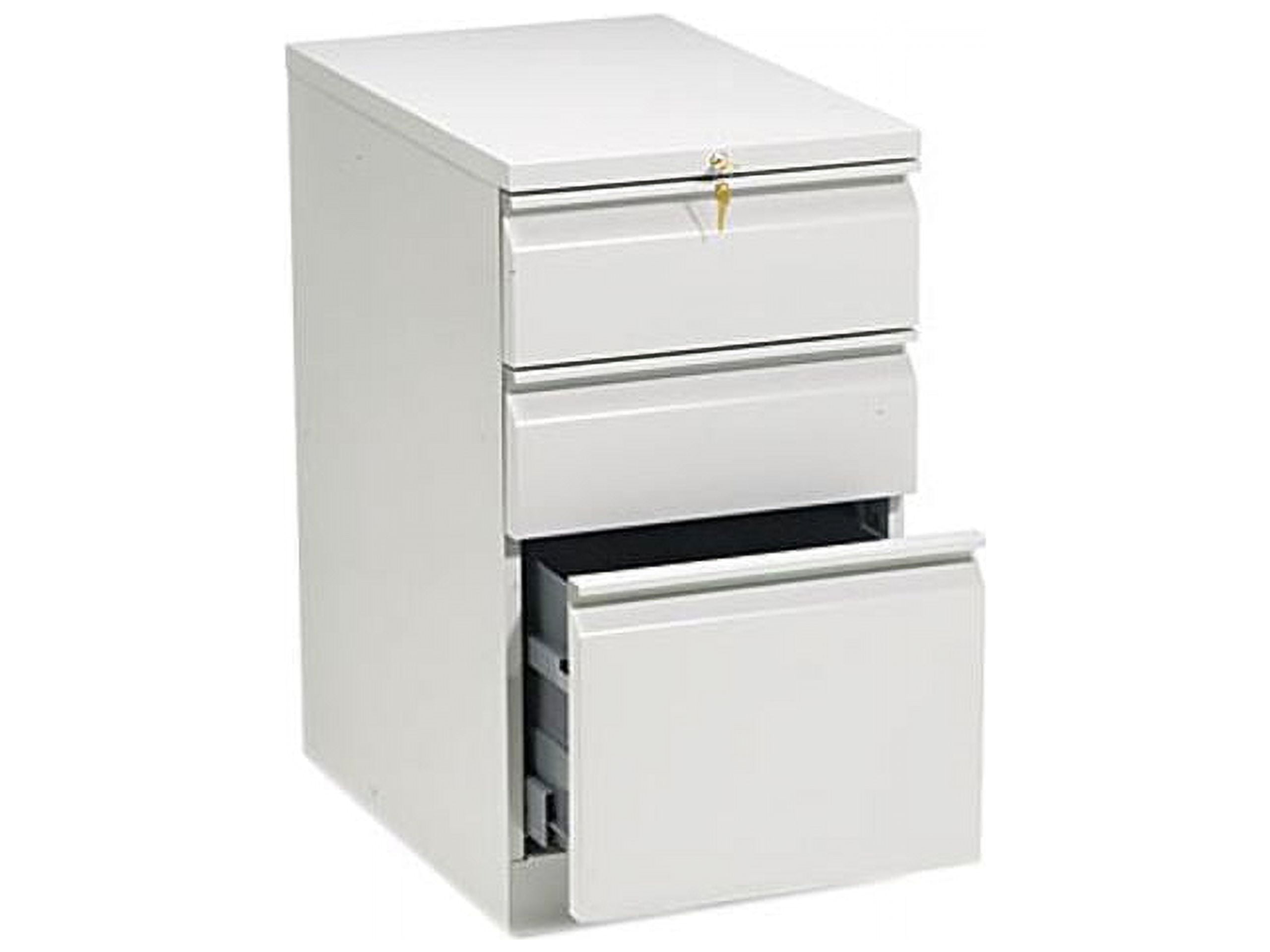 Brigade Mobile 3-Drawer Legal Size Lockable Pedestal in Light Gray