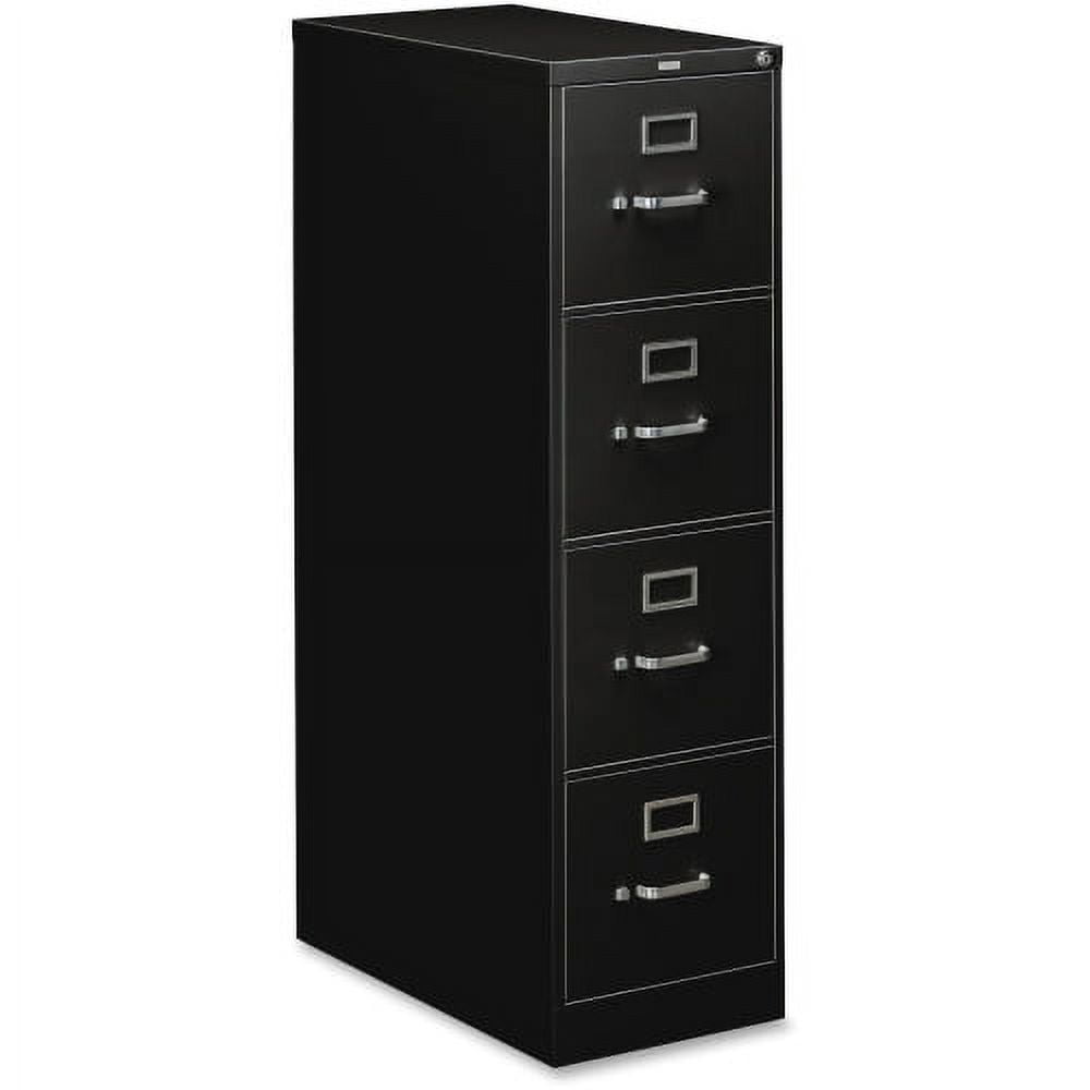 HON 310 Series 4-Drawer Vertical File 15" x 26.5" x 52" - 4 x Drawer(s) for File25.50" Drawer Depth - Letter - Vertical - Security Lock, Rust Resistant, Ball-bearing Suspension, Label Holder, Reinforc
