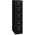 thumbnail image 1 of HON 310 Series 5-Drawer Vertical File 15" x 26.5" x 60" - 5 x Drawer(s) for File - Letter - Vertical - Security Lock, Rust Resistant, Ball-Bearing Suspension, Label Holder - Black - Baked Enamel - Met, 1 of 3