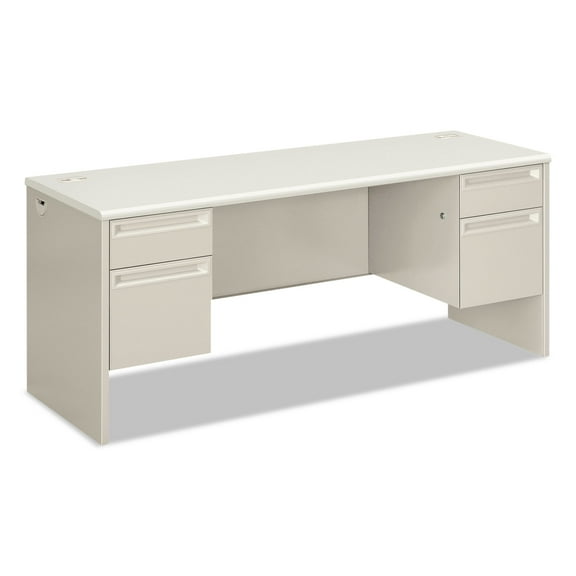 HON H38854.B9.Q 38000 Series 72 in. x 24 in. x 29.5 in. Kneespace Credenza - Silver Mesh/Light Gray