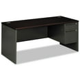 thumbnail image 1 of HON H38291R.N.S 38000 Series 66 in. x 30 in. x 29.5 in. Right Pedestal Desk - Mahogany/Charcoal, 1 of 2