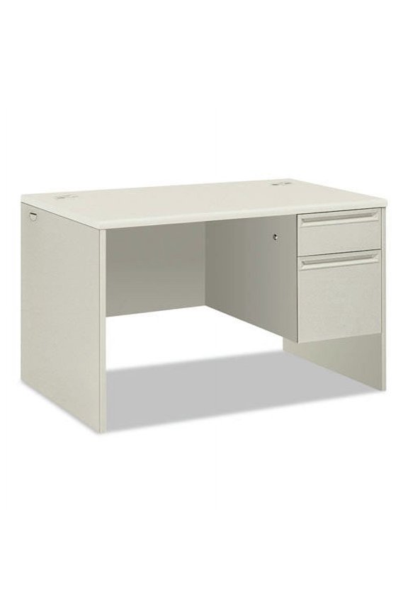 H38251.B9.Q 38000 Series 48 in. x 30 in. x 30 in. Right Pedestal Desk - Gray/Silver