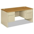 thumbnail image 1 of HON H38155.C.L 60 in. x 30 in. x 29.5 in. 38000 Series Double Pedestal Desk - Harvest/Putty, 1 of 4