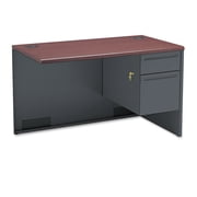 HON H38215R.N.S 38000 Series 48 in. x 24 in. x 29.5 in. Right Flush Return - Mahogany/Charcoal