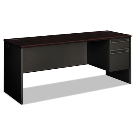 HON 38000 Series Right Pedestal Credenza Mahogany/Charcoal 29 1/2"H x 72"W x 24"D (H38856RNS)
