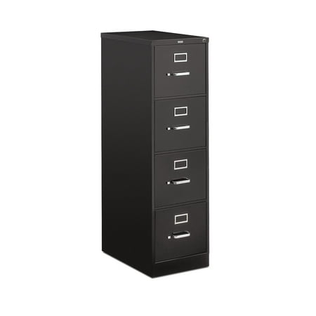HON 4-Drawer Letter File - Full-Suspension Filing Cabinet with Lock, 52 by 25-Inch Black (510 Series - Model 514PP)