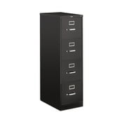 HON 4-Drawer Letter File - Full-Suspension Filing Cabinet with Lock, 52 by 25-Inch Black (510 Series - Model 514PP)
