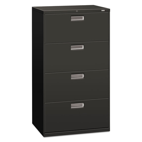 HON 4 Drawers Lateral Lockable Filing Cabinet, Charcoal