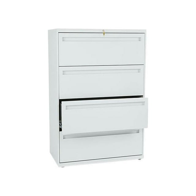 Hon 4 Drawers Lateral Lockable Filing Cabinet, Gray - Walmart.com