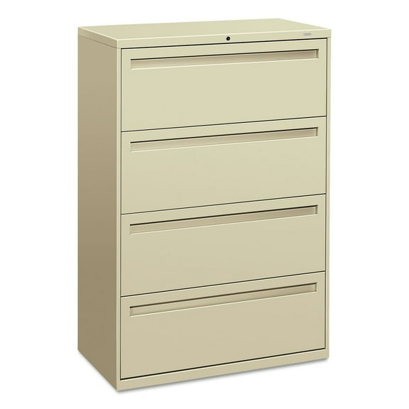 HON 4 Drawers Lateral Lockable Filing Cabinet, Putty