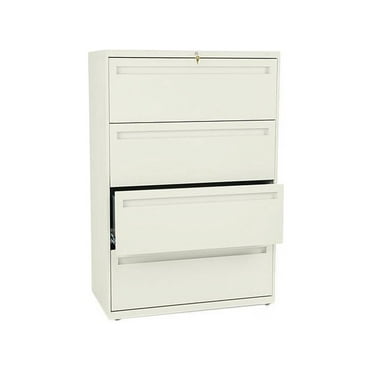 HON 4 Drawers Lateral Lockable Filing Cabinet, Putty