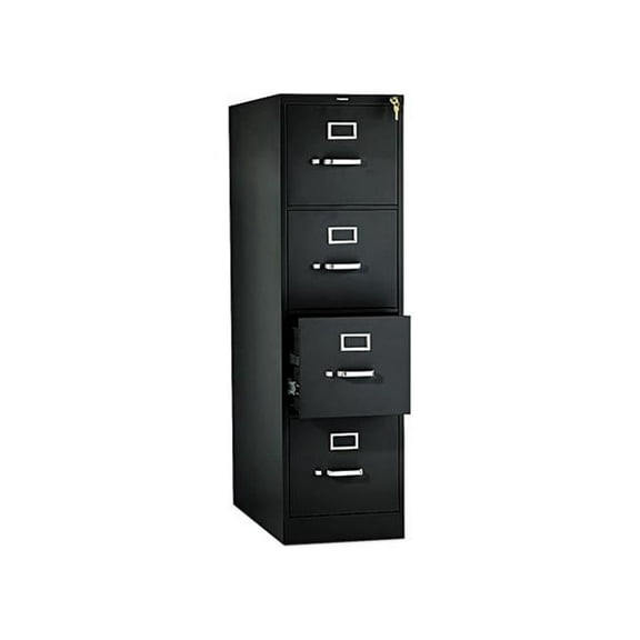 HON 4 Drawers Vertical Lockable Filing Cabinet, Black