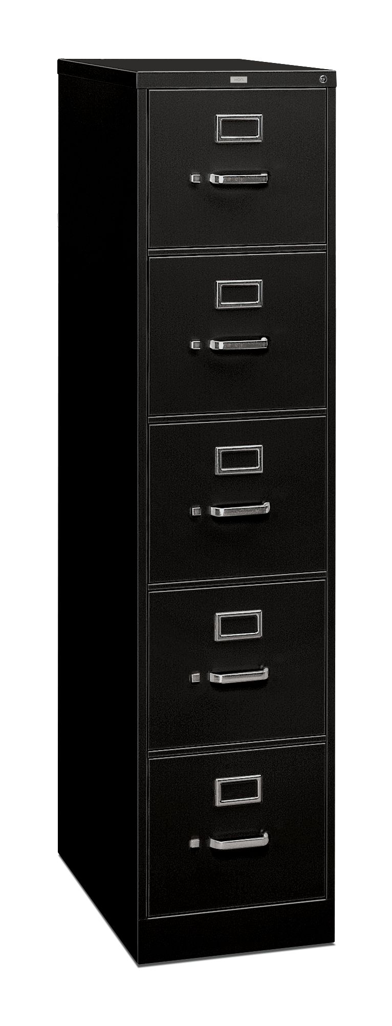 HON 5-Drawer Filing Cabinet - 310 Series Full-Suspension Letter File Cabinet, 26-1/2d, Black (H315) - image 1 of 5