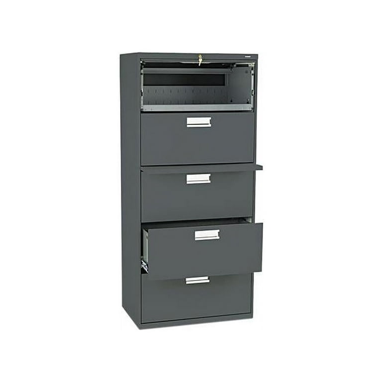Hon 5 Drawers Lateral Lockable Filing Cabinet Charcoal Com