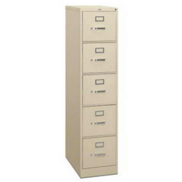 HON 5 Drawers Vertical Lockable Filing Cabinet, Gray - Walmart.com