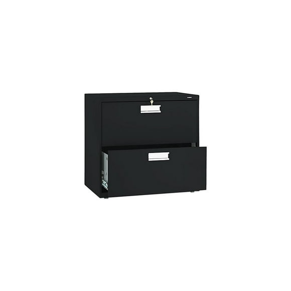 HON 672LP 600 Series Two-Drawer Lateral File, Black